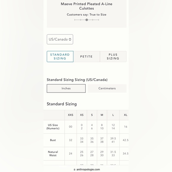 Anthropologie Maeve Printed Pleated A-Line Culottes Sz M 💙🤍💙 - Picture 7 of 7